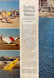 1971 DuPont Magazine article detailing the early innovation of windsurfing, a sport that defied traditional surfing by not requiring waves.